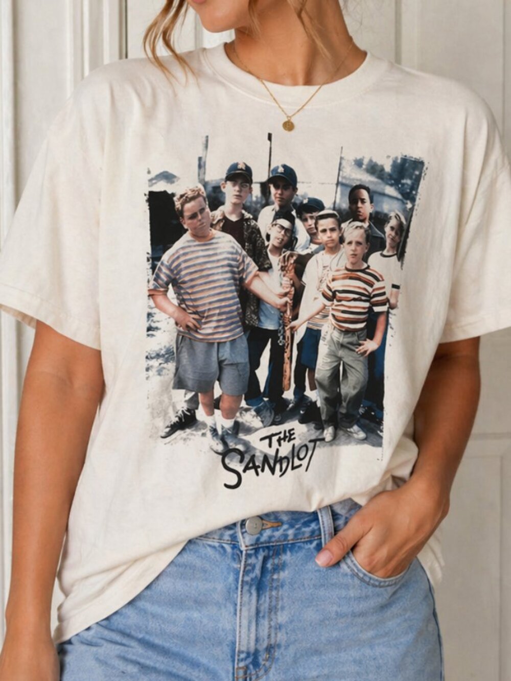 The Sandlot Graphic Tee, Natural Color Vintage Style T Shirt, 90s Movie Tee
